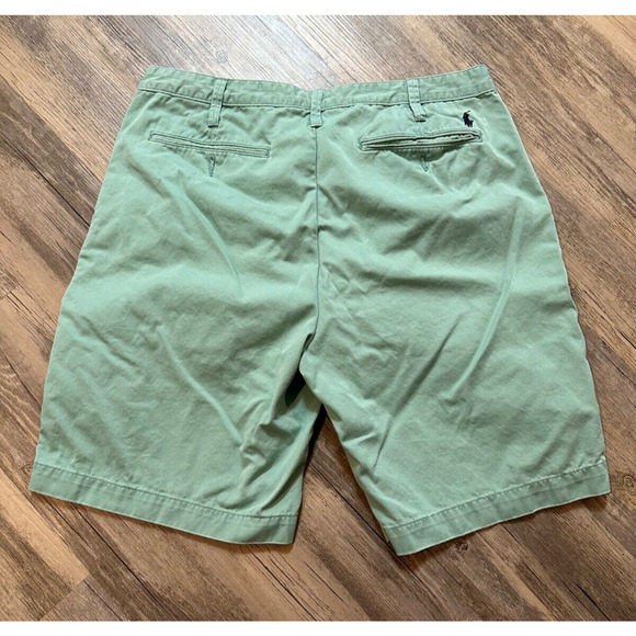Polo Ralph Lauren Relaxed Fit 9" Chino Shorts Size 34 Faded Mint Green Blemish - Picture 5 of 7